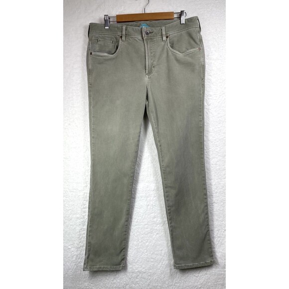 Tommy Bahama Jeans Soft Green Mens 34/30 Stretch Jeans 34 Khaki Tommy Bahama 34 - Picture 1 of 16